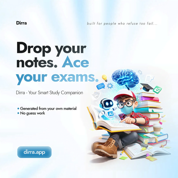 Dirra — Turn Your Notes Into Exam-Ready Prep